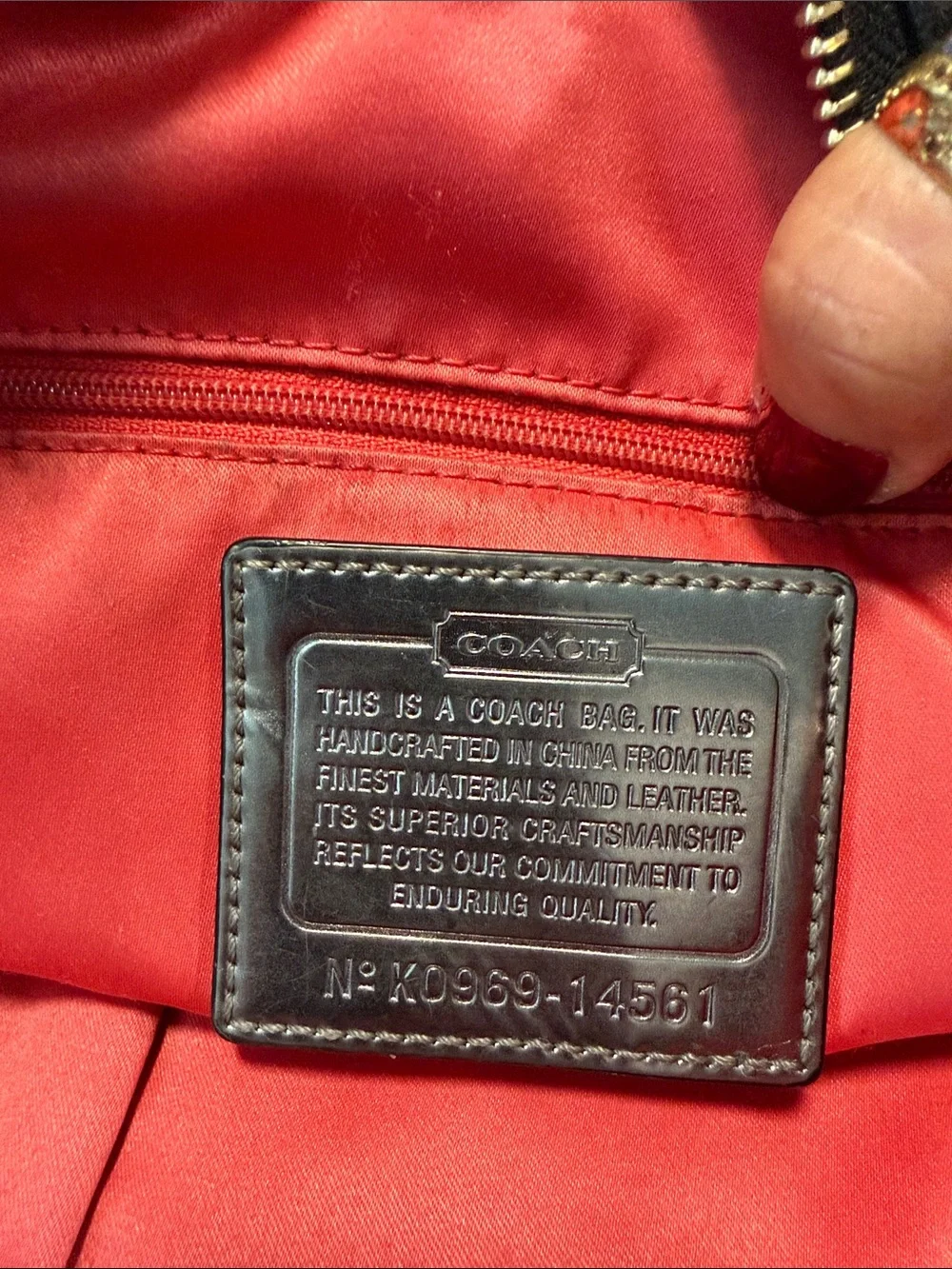 Coach Poppy Black Leather Messenger Bag with Front Pockets